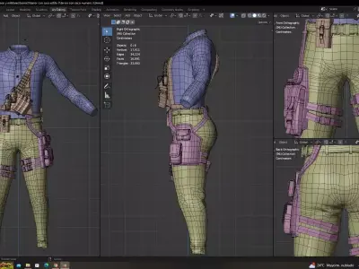 military terror and assets Free low-poly 3D model