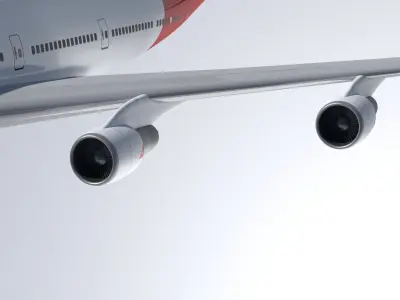 boeing 747-400 Qantas 3D model