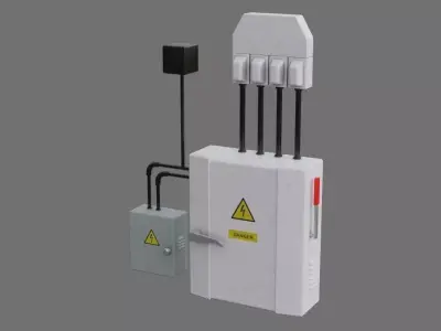 Fuse Box 1A Low-poly 3D model