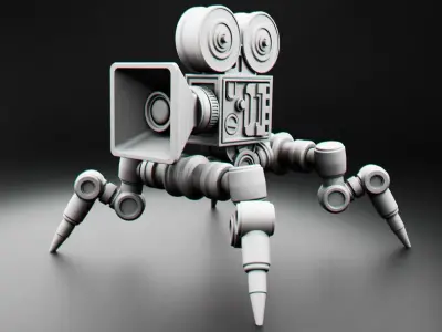 Robo-Tank 3D Print model movie camera 3D print model