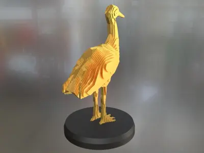 Parametric Crane Low-poly 3D model