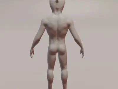 Reptile humanoid Low-poly 3D model