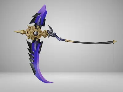 Futuristic Scythe Low-poly 3D model