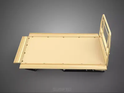 UTE BAKKIE 3 WAY WIDE DECK DROP SIDE LOAD BED PICKUP TRUCK BODY 3D model