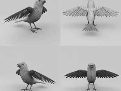 Bird base Free low-poly 3D model