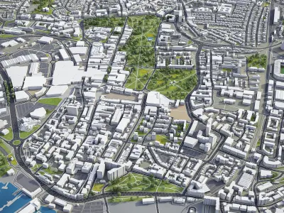 Southampton Low-poly 3D model