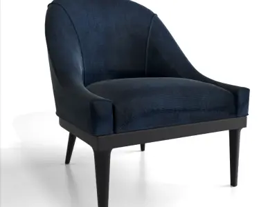 BELLA CHAIR Mitchell Gold Bob Williams Velvet fabric Chair Free 3D model