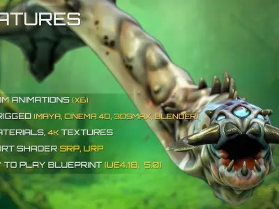 Fantasy Fish 06 - Aqua Life - Water Underwater Creature - 48 Low-poly 3D model