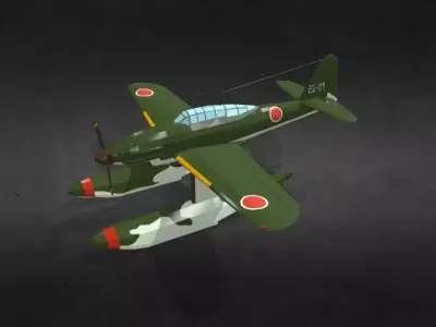  Aichi M6A Seiran Low-poly 3D model