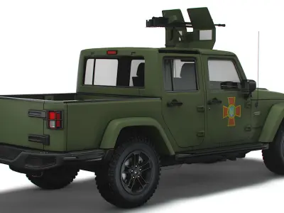 Jeep Gladiator 75th Machine Gun 2022 3D model