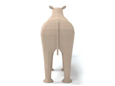 Low Poly Cartoon Paraceratherium Low-poly 3D model