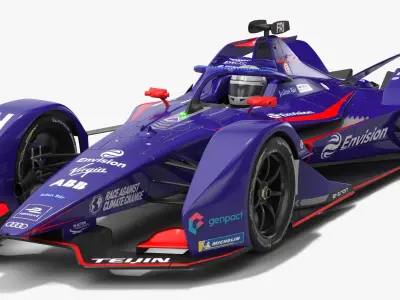 Envision Virgin Racing Formula E Season 2020 2021 Race Car 3D model