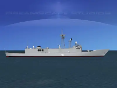 Spanish Frigate Numancia F83 3D model