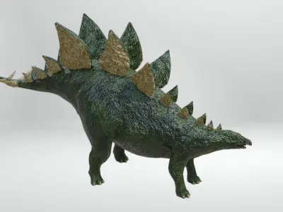 Stegosaurus Dinosaur Low-poly 3D model