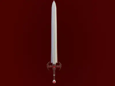 vampire sword blood low-poly ready for the game PBR Low-poly 3D model