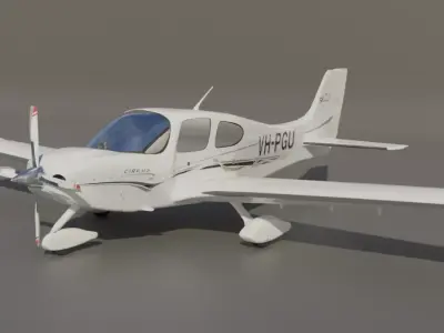 Aircraft - Airplane - Cirrus SR22 VH-PGU 3D model