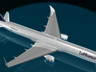 Lufthansa Boeing 777 - 9X 3D model