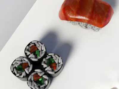 Sushi Plate 3D model
