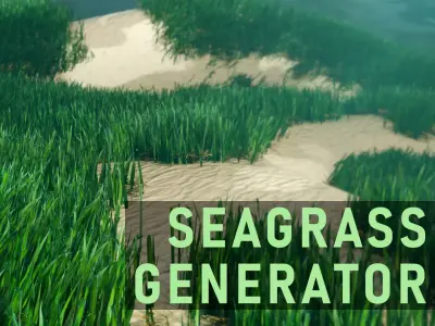 Seagrass Generator Low-poly 3D model
