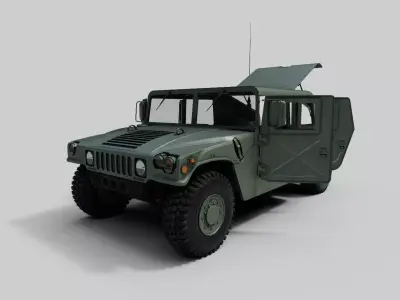 HUMVEE US Army Low-poly 3D model
