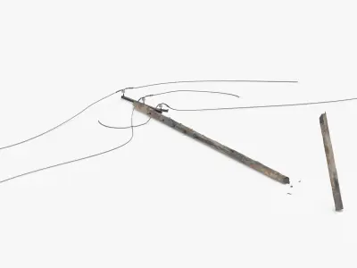 Telephone poles single 3D model