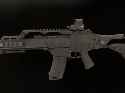 Assault rifle G36C Low-poly 3D model