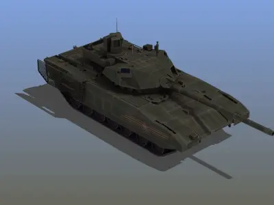 T-14 Tank Russian Army Low-poly 3D model