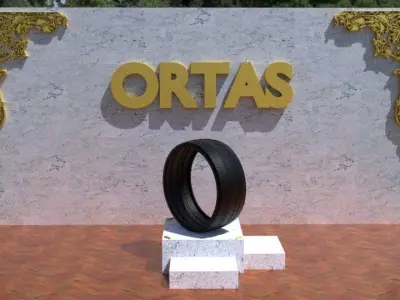 ORTAS TIRE NO 46 GAME READY Low-poly 3D model