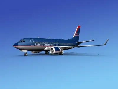 Boeing 737-700ER Sabre Charter 3D model