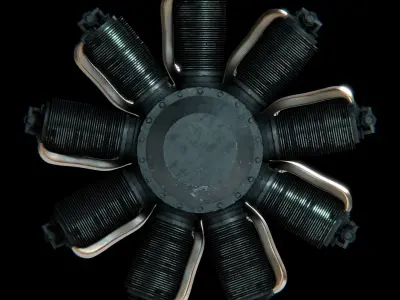 LeRhone Engine 3D model