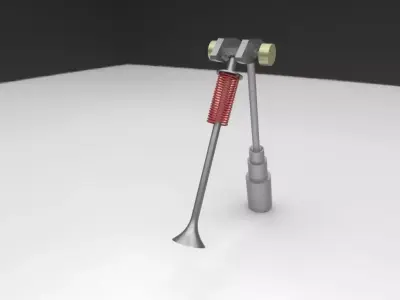 IC engines combustion chamber valve mechanism Free 3D model