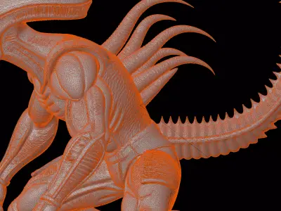Alien Warrior 3D Print Model 3D print model