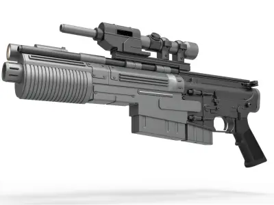 Blaster rifle A300 3D model