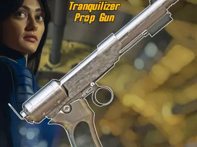 Lucy Tranquilization Prop Pistol Amazon Fallout TV Series STL 3D print model purchase