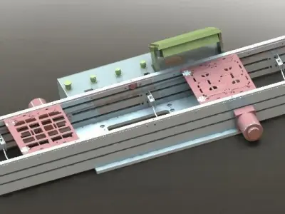A belt conveyor 3D model