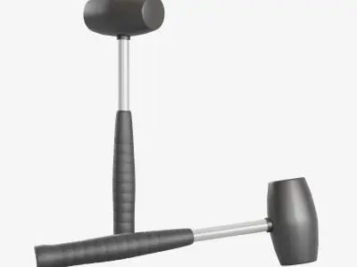 Industrial Hammer Low-poly 3D model