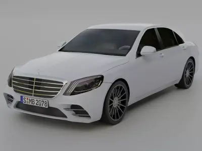 Mercedes-Benz S-Class W222 Free low-poly 3D model