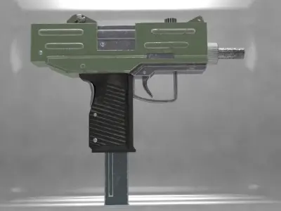 Uzi automate Low-poly 3D model