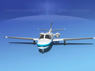 Cessna C550 Citation II V10 3D model
