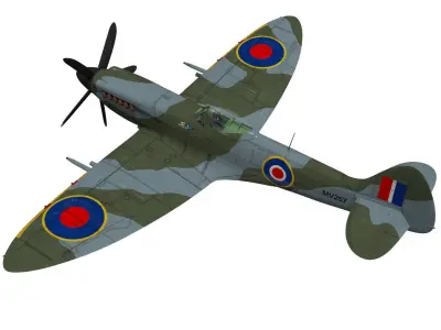 Supermarine Spitfire Mk-XIV 3D model