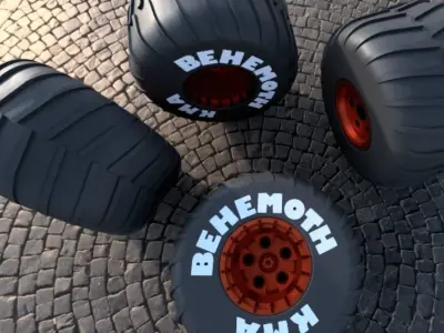 monster wheel 04 Free 3D model