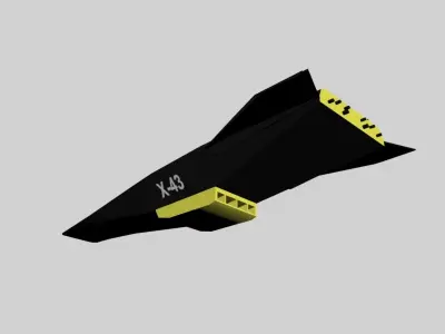 NASA X-43A HYPER X Low-poly 3D model