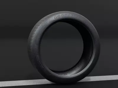 Good Year Lowpoly Tire 01 Low-poly 3D model