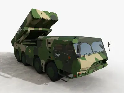 DF-10A cruise missile Low-poly 3D model