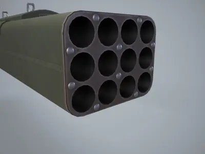 Telson 12 Launcher With Missiles Low-poly 3D model