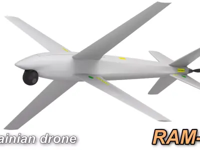 Ukrainian RAM 2X kamikaze drone 3D model