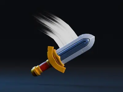 Low poly - Stylized Game Items - Sword Low-poly 3D model