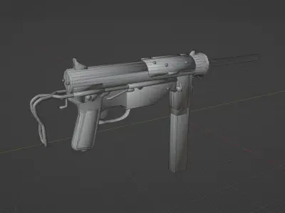 M3 Grease Gun Low-poly 3D model