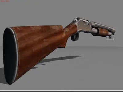 M1897 Pubg Low-poly 3D model