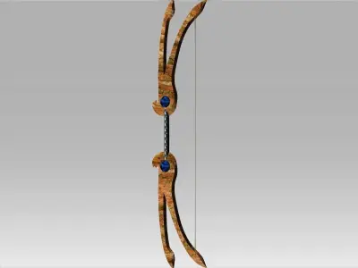 Decorated Bow  Low-poly 3D model